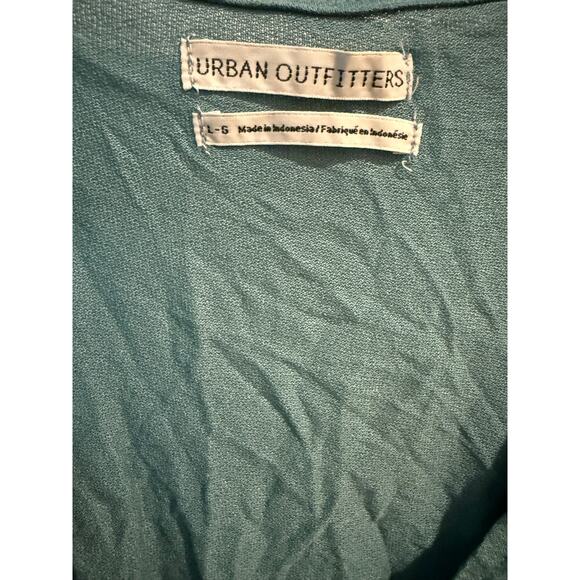 Urban Outfitters Ruffle Sheer Lace Plunge Neck Top - L - Picture 3 of 8